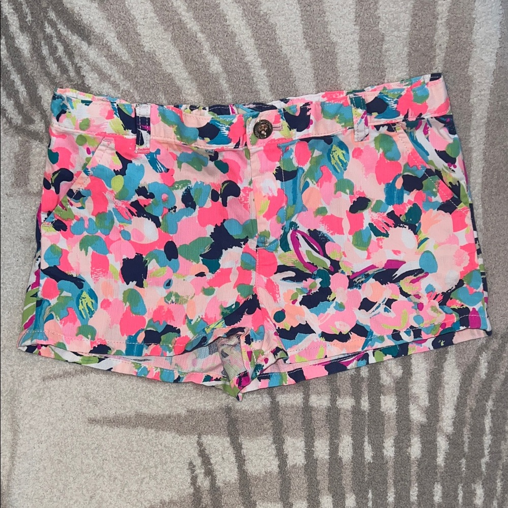 Lilly Pulitzer Girls Mini Callahan Shorts in Multi Pina Colada Club